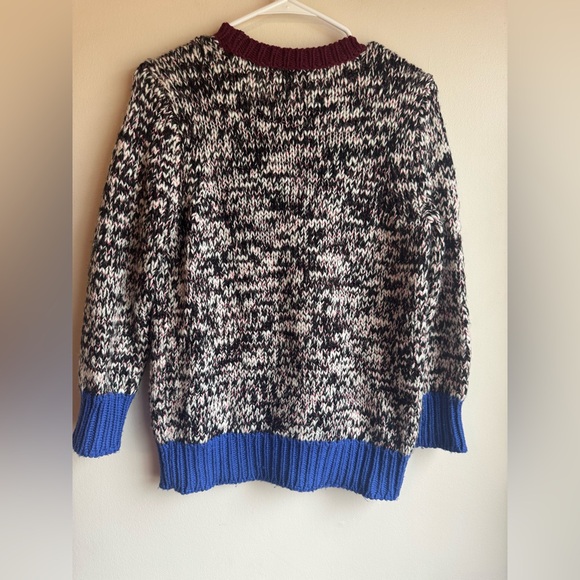 J. Crew Black and Blue Crew Neck Sweater - Picture 6 of 6